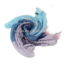 Ladies polyester ruffle scarf